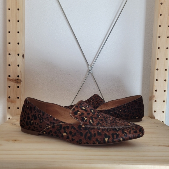 Madewell The Frances Skimmer Painted Leopard Calf Hair Flats 7.5 - Picture 2 of 11